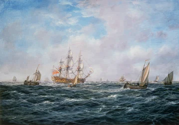 Britisk Man-o-War and Other Craft, c.1740